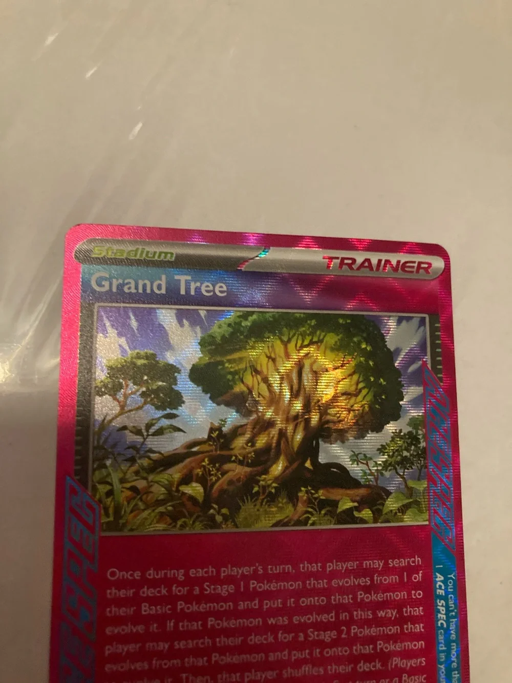 Pokemon Grand Tree Trainer Card Pink Foil